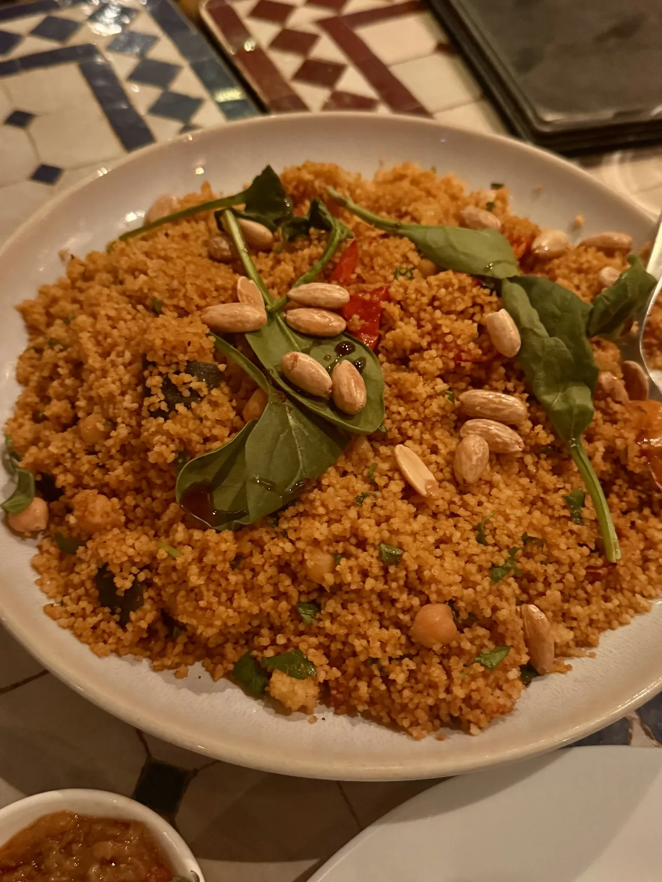 Couscous with roasted almonds